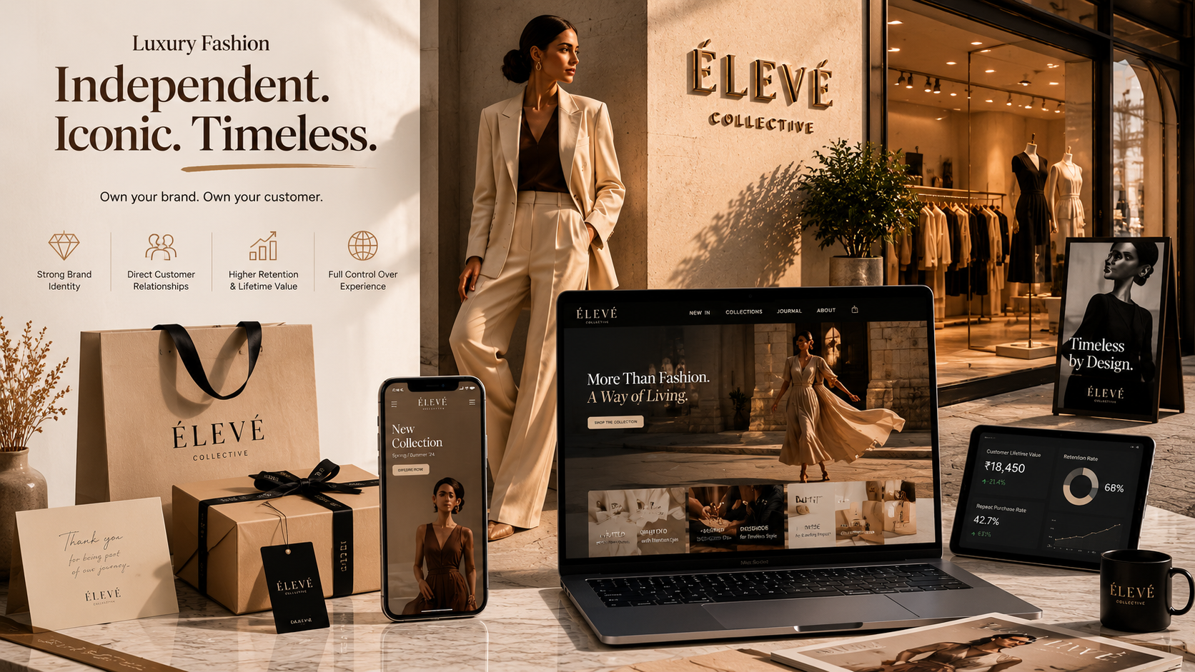 Premium fashion brand developing independent market position