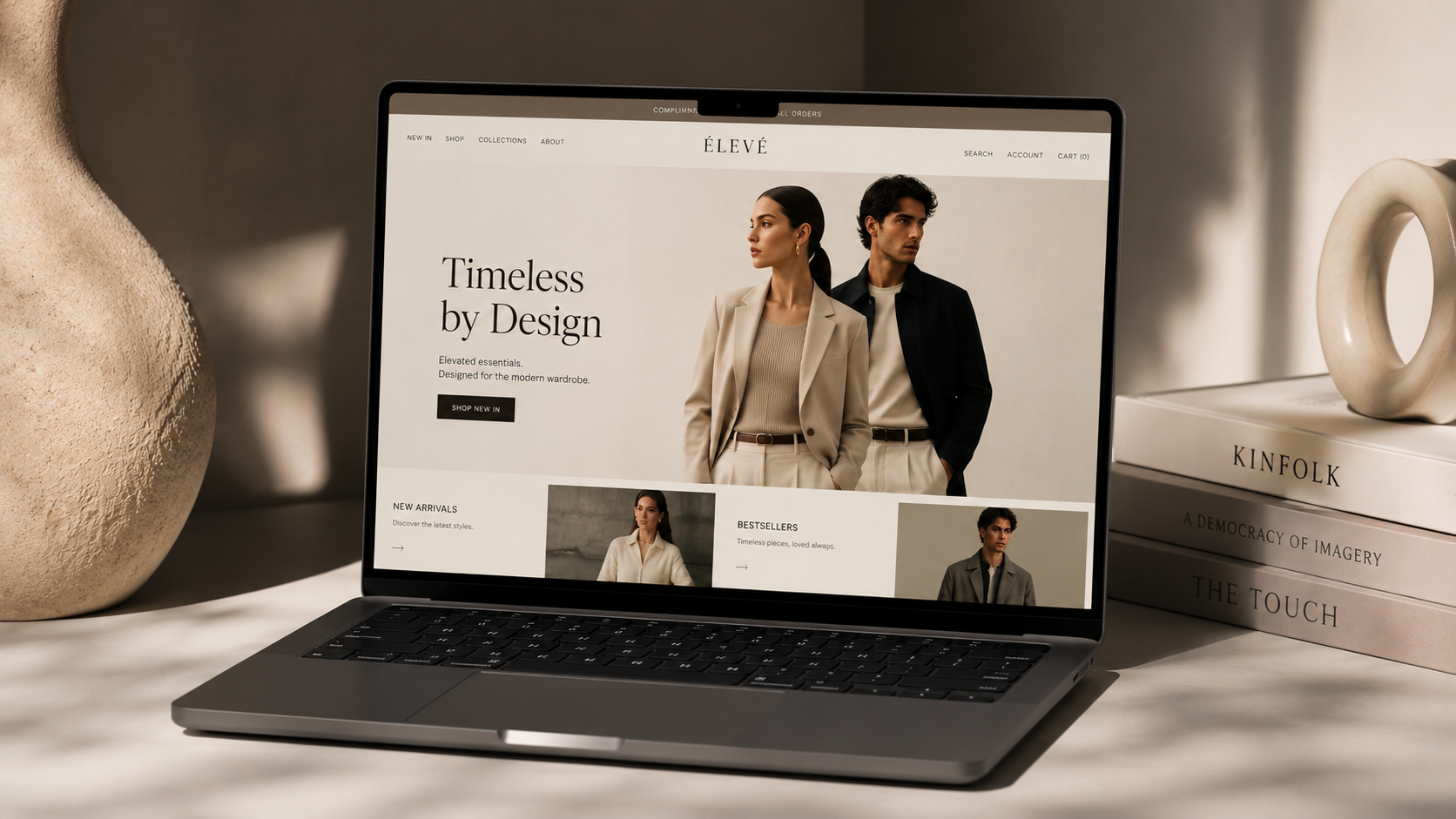 Luxury fashion brand website showcasing direct customer experience